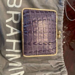 BRAHMIN CLUTCH Arden Minaudiere hard-sided patina la scala - NWT R A R E!